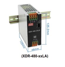 Napájecí zdroj na DIN 480W 24V MEAN WELL XDR-480-24LA