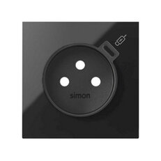 Sestava 1 násobná: 1 zásuvka s USB C nabíječkou, černá, Nabíjecí proud: 2,1A