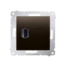 Zásuvka HDMI, hnědá matná metalizované KONTAKT SIMON DGHDMI.01/46