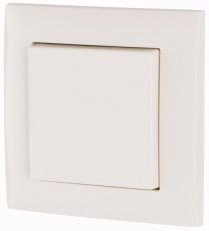 CPAD-00/193 RF Tlačítko 2-bodové 55x55mm kompletní lesklá bílá 3V baterie 173411