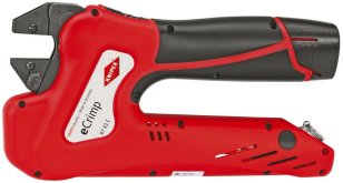 KNIPEX 9743e lisovací kleště na kabelové koncovky vč. kufru nabíječky a akku