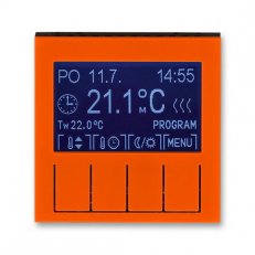 Termostat pokojový programovatel 3292H-A10301 66 oranžová/kouř. černá Levit ABB