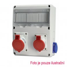 Zásuvková rozvodnice s chráničem ENERBOX 1x32A,1x16A, 2x230V SCAME 633.31W-111F2
