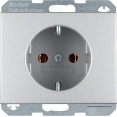Zásuvka SCHUKO, K.5, Alu elox BERKER 47157003