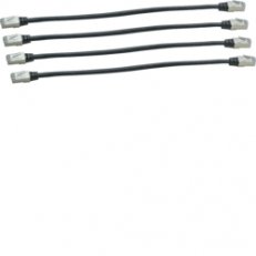 Sada patch kabelů Cat.6, RJ45 délka 300 mm (4ks) HAGER TN733