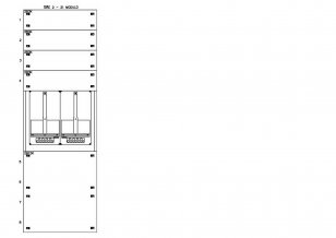Konstrukce elektroměrová 2-33, 1-řadá, plastové panely SCHRACK CSIL125233