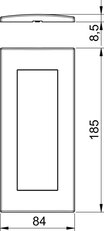 OBO AR45-F3 RW Krycí rámeček Modul 45 3 násobný 84x185mm čistě bílá