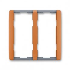 ELEMENT Rámeček 2x dvojnásobný karamelová/led. šedá ABB 3901E-A00222 07