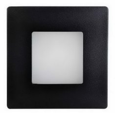 Nástěnné vestavné LED svítidlo DECENTLY IP44 Black 1.7W WW 100/160lm GXLL353
