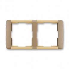 ELEMENT Dvojrámeček vodorovný kávová/led. opálová ABB 3901E-A00120 25