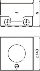 OBO UDHOME2 VT2 Přístrojová jednotka kompletní 140x140x110 Nerez ocel A2