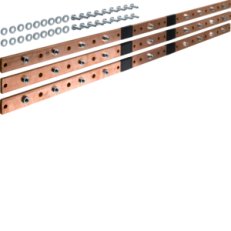 Cu sběrna 40x10mm, 1245mm, pro 5 polí, 3ks včetně šroubů HAGER UM09K