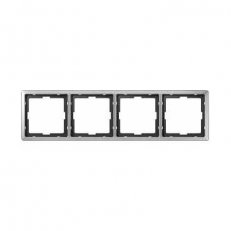 Schneider MTN481446 Rámeček Artec, čtyřnásobný, Stainless Steel