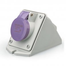 Nástěnná zásuvka IEC309 do 50V, šikmý box 3P, 16A, 20-25 V, IP44 SCAME 530.01614