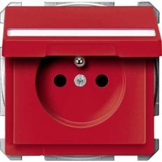 Schneider MTN2612-4006 Zásuvka 230V,16A,s krytkou a popisovým polem,S-Design