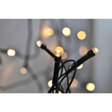 LED venkovní vánoční řetěz 200 LED 10m přívod 5m 8 funkcí IP44 teplá bílá