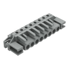 Pružinová svorkovnice THT úhlová 5 mm šedá 8pól. WAGO 232-238/047-000