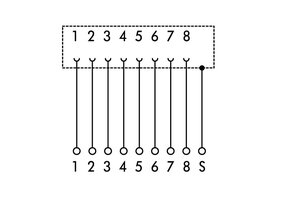 propojovací modul, RJ-45, Svorky na desky plošných spojů, 2řadé