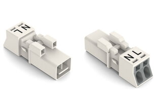 Zástrčka 2pól. Kód. A bílá WAGO 890-232