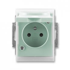 ABB 5518E-A02999 22 Zásuvka 1násobná s ochranným kolíkem,s clonkami,víčkem
