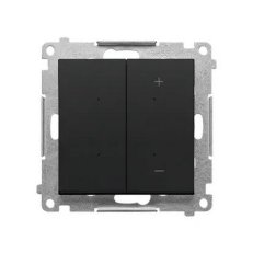 Stmívač ovětlení tlačítkový, Dimmer, Wi-Fi (přístroj s krytem) černá matná
