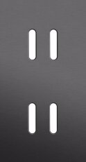 2násobný čelní panel, svislý, NIKO Rocker alu BLACK BRUSHED 224-56852