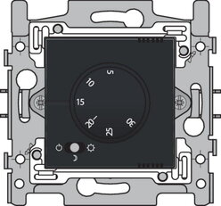 Termostat analogový-BAKELITE PIANO BLACK NIKO 200-88000