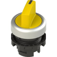 Přepínač krátká páka, d22mm, 2, žlutá, plast, chrom, IP67 PIZZATO E21SE12AVA59AB