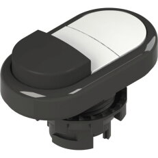 Dvojité tlačítko d22mm, plast, černá, IP67 PIZZATO E21PDSL10221