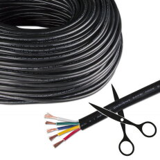 5-žilový kulatý PVC kabel AWG 18/0,85 mm