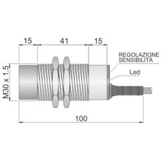 Kapacitní senzor d30 mm - Atex prach AECO SC30SM-AE25 NC AD3