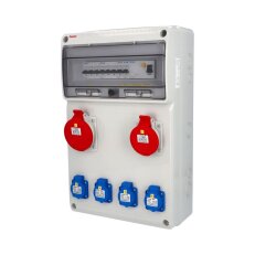 Zásuvková skříň FAMATEL vf625-6kA IP54 jištěná s chráničem 63/4/003-A