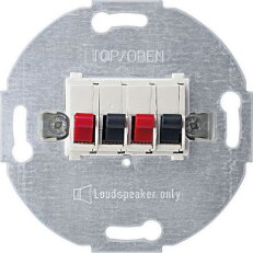 Mechanizmus pro připojení reproduktorů, Merten, dvojnásobný, polar white 467019