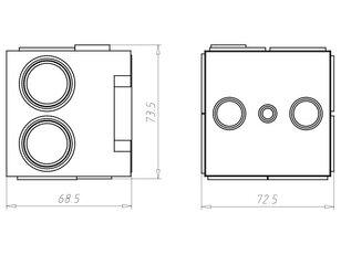 Spojovací skříňka Betonbau B2, hloubka 68,5 mm, do betonu KAISER 1263-61