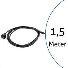 Napájecí kabel 1,5m H05VV-F3G1,5mm2, úhlová vidlice/GST18i3, černý 375.000