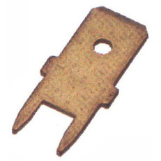 Letovací plochý kolík mosazný 6,3x0,8mm/L=17,4mm LR 68 A