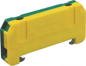 Řadová svorkovnice zemnící s propojením na DIN, maximální průřez vodiče 6mm2