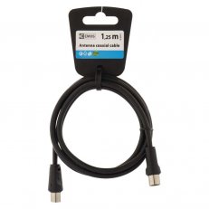 Anténní koaxiální kabel ČERNÝ 1,25M Emos SL3001