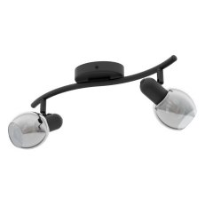 Bodové svítidlo POLLICA 2xE14 černá/černá-transparent 56W IP20 EGLO 98625