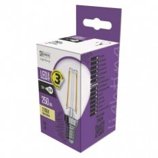 LED žárovka Filament 2W(25W) 250lm E14 WW mini globe Emos teplá bílá