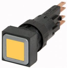 Eaton Q18LTR-GE/WB Ovládací hlavice,18x18, aretace, se žárovkou 24 V,IP65, žlutá