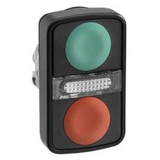 Schneider ZB4BW7A37407 Ovládací hlavice dvoutlačítková se signálkou,černá obruba