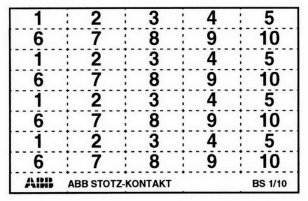 BS1/20 identifikační štítky označené 2x ABB GHS2001946R0004