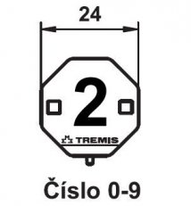 Štítek označení svodu č. 2 plast Tremis VS005