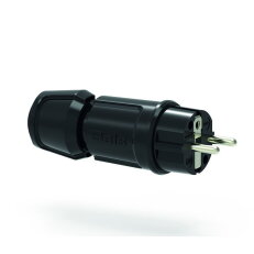 Vidlice CZ + SCHUKO 16A 3p 230V IP54 (černá) BALS 7372