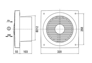 Maico 0081.0307 EN 20 nástěnný axiální ventilátor