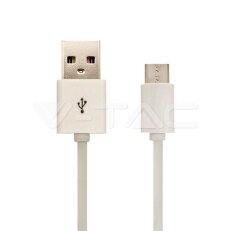 Micro USB Cable 1.5M White, VT-5332 V-TAC SKU8450