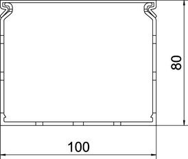 OBO HFVDK 80100 lgr Propojovací kanál LK4H bezhalogenový 80x100x2000 světle šedá