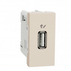 Unica USB 2.0 nabíjecí konektor, 1M, Béžový SCHNEIDER NU342844
