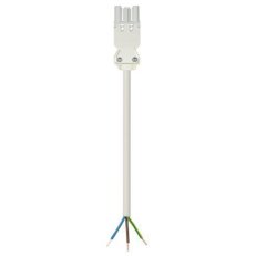 kabel s jedním konektorem gesis, 3-pól, 3*1,5mm2, zásuvka, délka 2m, bílý